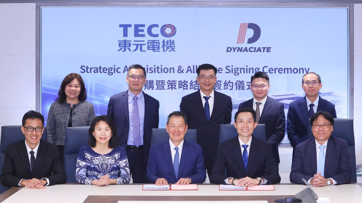 东元与马来西亚 Dynaciate完成并购签约 冲刺AIDC营收明年倍数成长